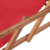  Sklopiva ležaljka za plažu od tkanine s drvenim okvirom crvena | shoptok.hr