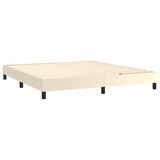  s oprugama i madracem krem 160x200 cm od umjetne kože | shoptok.hr