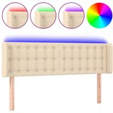 Maison Chic led posteljno vzglavje - vzglavna omarica - nočna omarica krem 147x16x78/88 cm blago, (21706585) Cene