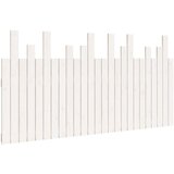 vidaXL Stensko posteljno vzglavje belo 159,5x3x80 cm trdna borovina | Shoptok.si