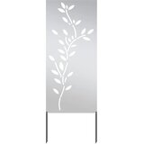  Privatnost u vrtu Cvjetni Srebrno 50 x 140 cm Nehrđajući čelik | shoptok.hr