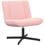  Stolica na kotačiće Ružičasta 63 x 75 x 76 cm Janjeća koža | shoptok.hr