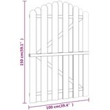  Vrtna vrata od impregnirane borovine 100 x 150 cm | shoptok.hr