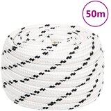 Pleteni brodski konop bijeli 16 mm x 50 m poliesterski | shoptok.hr