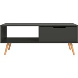 vidaXL Klubska mizica siva 100x49,5x43 cm iverna plošča | Shoptok.si