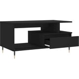 vidaXL Klubska mizica črna 90x49x45 inženirski les | Shoptok.si
