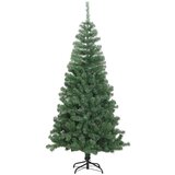 vidaXL Božično drevo med 300 LED z stojalom Zelena 240 cm PVC | Shoptok.si