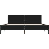  Okvir za krevet crni 180 x 200 cm konstruirano drvo i metal | shoptok.hr