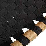  Ležaljka za sunčanje s crnim tkanim trakama 55x200x30 cm bambus | shoptok.hr