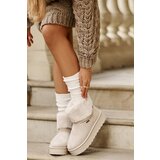 Big Star Platform Snow Boots with Fur Big Star Light Beige | shoptok.hr