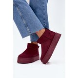 Boto Suede Snow Boots On Platform Bordeaux Corcoran | Shoptok.si