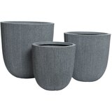 Kaemingk Plastična saksija Lennox/ set 3/1/ siva | ePonuda.com