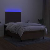  box spring s madracem LED tamnosmeđi 120x200 cm tkanina | shoptok.hr