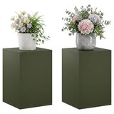  Stalak za biljke 2 pcs Maslinastozelena 40 x 40 x 60 cm Čelik Slike