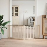  Vrata za pse sklopiva 2 panela 160 cm masivna jelovina | shoptok.hr