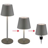 Globo 58488G-LED Dodirna prigušiva punjiva spoljna stona lampa VANNIE 3W/5V IP54 1800mAh siva | Eponuda.com