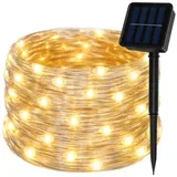 solarna LED girlanda 15 m, 150 LED, toplo bijela, IP44
