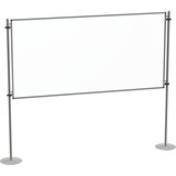 Funkcijska predelna stena iz akrilnega stekla, z okroglimi nogami, VxŠ 2000 x 1000 mm, osnovni element | Shoptok.si