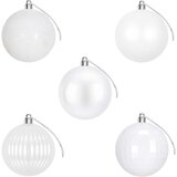  Set božićnih kuglica 50 kom. Bijela 8 cm Polistiren | shoptok.hr