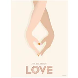 Vissevasse plakat Its All About Love 30x40 cm
