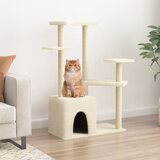 vidaXL Penjalica za mačke sa stupovima za grebanje krem 107 5 cm | shoptok.hr