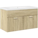 Maison Chic Kopalniška omarica - Kopalniški kabinet z umivalnikom sonoma hrast, (21758997) | Shoptok.si