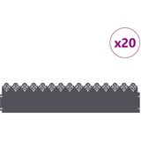  Rubnjaci za travnjak 20 pcs 103 x 0,05 x 22 cm Čelik Antracit | shoptok.hr