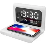 3 v 1 ura za brezžično polnjenje, koledar, večfunkcijsko orodje za digitalni alarm Type-c, (21199651)