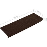  Otirači za stepenice 15 kom prošiveni 65x21x4 cm smeđi | shoptok.hr