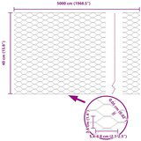  Ogradni stupovi 11 kom U-kanal 40 cm od pocinčanog čelika Šesterokutna ograda 0.4x50 m od pocinčanog čelika | shoptok.hr
