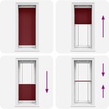  Plisirana zavjesa Bordo crvena 60x100 cm Širina tkanine 59,4 cm Poliester | shoptok.hr
