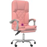  Masažni uredski naslonjač od umjetne kože ružičasti | shoptok.hr