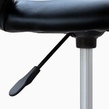  Stolica na kotačiće radna stolica okretna stolica uredska stolica podesiva visina PU+metal crna 50 x 54 x (66-78) cm | shoptok.hr