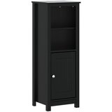 Maison Chic Kopalniška omarica - Kopalniški kabinet BERG črna 40x34x110 cm trdna borovina, (21794775) Cene