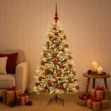  Umjetno božićno drvce s kuglicama 150 cm 150 LED lampica | shoptok.hr