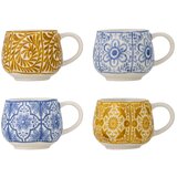 Bloomingville Modro-oranžne skodelice v kompletu za espresso 4 ks iz kamenine 155 ml Milton – Cene
