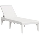 Maison Chic Ležalnik - Sončna ležalnik bel 186x60x29 cm PP, (22043124) Cene