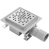 kanalica REA DOTS 120x120 Nickel Brush