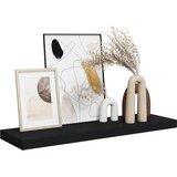  Plutajuća zidna polica crna 80 x 23,5 x 3,8 cm MDF | shoptok.hr