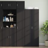 vidaXL Uski ormarić za pohranu crni 40x42,5x225 cm konstruirano drvo Cijene