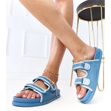  Blue crochet flip-flops with adjustable straps Kliris | Shoptok.si