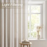 TOPFINEL 2x 240×140cm Polprosojne lanene zavese z rinkami | Shoptok.si