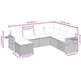  7-dijelni set vrtnih sofa svjetlosivi od poliratana | shoptok.hr