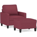  Fotelj s stolčkom za noge vinsko rdeč 60 cm blago | Shoptok.si