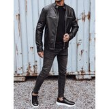 DStreet Black Men's Leather Jacket | shoptok.hr