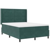 Box spring krevet Tamnozelena 140 x 200 cm Baršun - Tamnozelena 140 x 200 cm Prošiveno gumbima | shoptok.hr