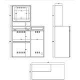eurokraft pro računalniška delovna postaja, jeklena pločevina, vxš 1770 x 1100 mm, z ohišjem za zaslon, barva vrat svetlo siva | Shoptok.si