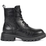Sergio Leone Black leather ankle boots for women with platform | Eponuda.ba