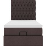 vidaXL Otomanski posteljni okvir z vzmetnico rjav 80x200 cm blago, (21610279) | Shoptok.si