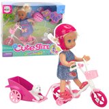  Set bijelih pasa s prikolicom za bicikl za mini lutke | shoptok.hr